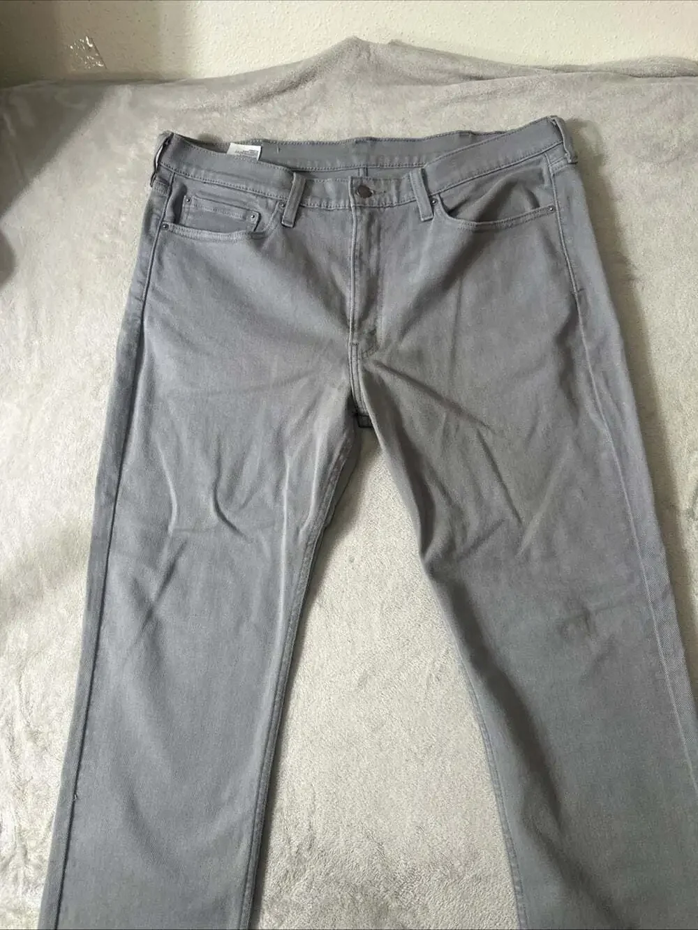 Levi’s 514 Jeans Men 38x30 Gray Straight Leg Denim Classic Fit